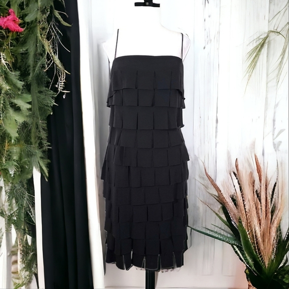 JS Boutique Size 8-M Women's Black Solid One Shoulder Dress main image 0